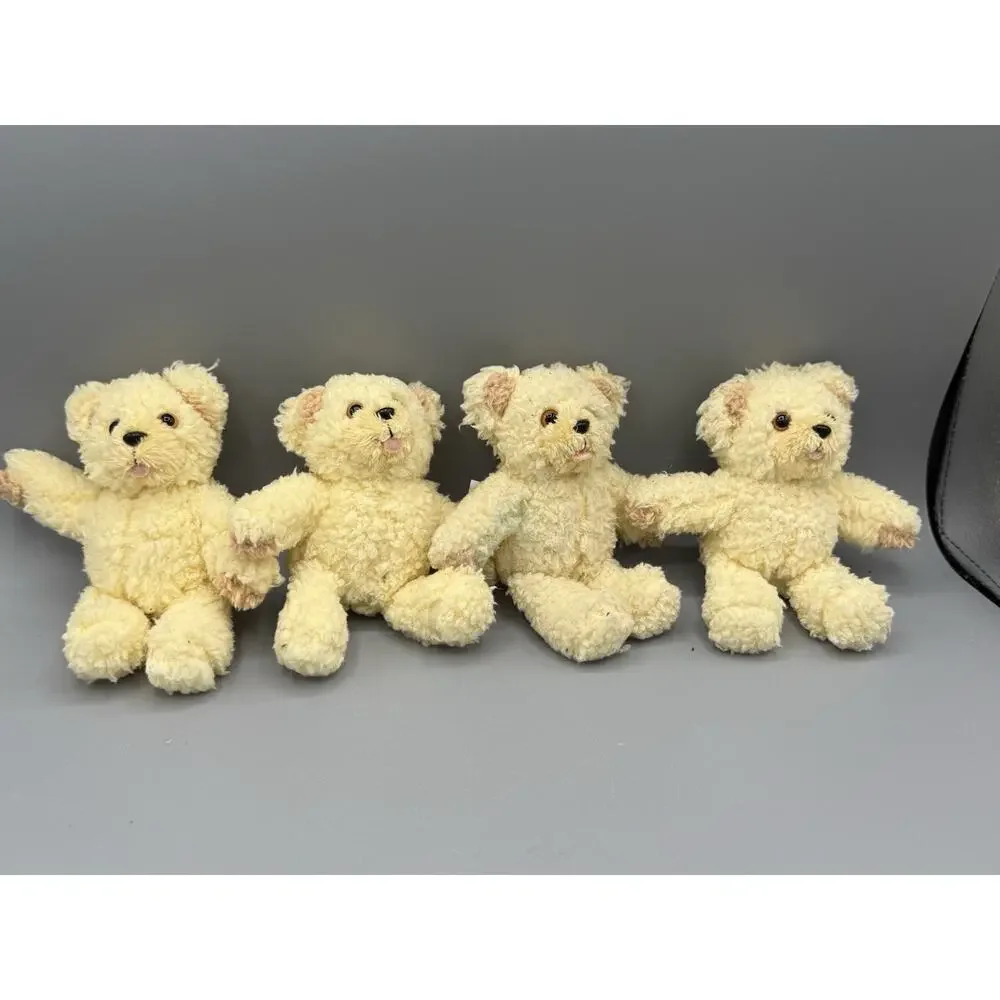 Snuggle Bear Plush Lot 4 Vintage Fabric Softener Mascot Yellow Teddy